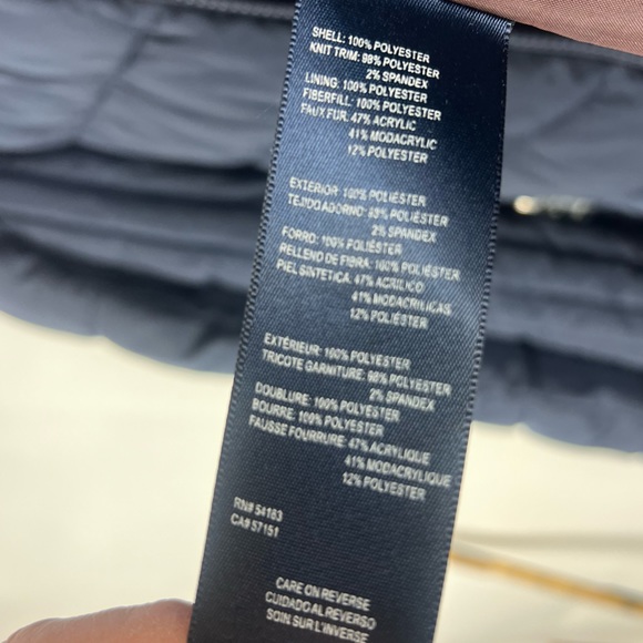 Tommy Hilfiger Navy Puffer Coat Size M - Picture 10 of 11